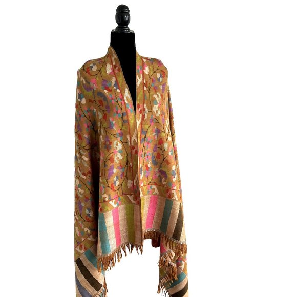 One of a kind shawl ! Gift ideas ! Pure cashmere wrap ! Handmade cashmere shawl - Picture 5 of 9